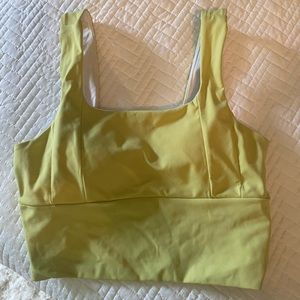 yellow workout top